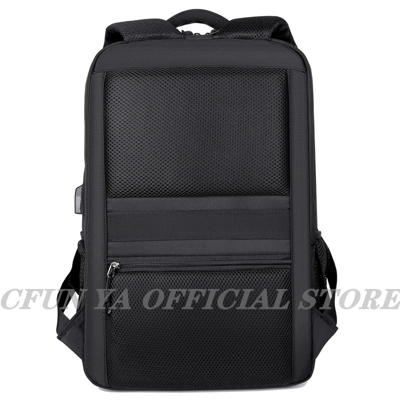 CFUN YA Men USB Charging Laptop Backpack 15.6 inch Multifunctional High School College Student Backpack Male Travel Business Bag