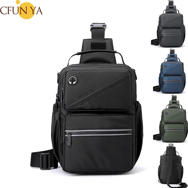 CFUN YA New 2023 Multifunction Men's Chest Bag Outdoor Sport Male Shoulder Crossbody Bags Students Backpack Messenger Handbag