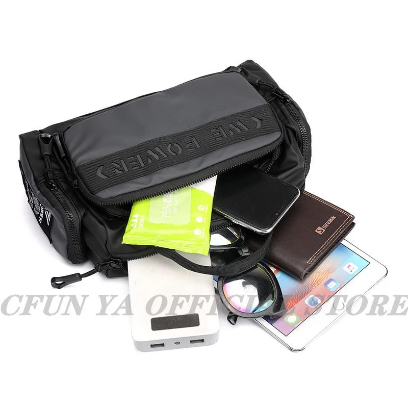 CFUN YA New 2023 Nylon Men Causal Handbag Outdoor Sport Waist Pack Male Shoulder Crossbody Bag Business Messenger Handle Bags