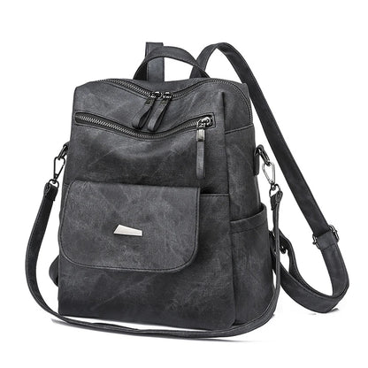 CFUN YA New 2023 Summer Boho Women Backpack Large Soft Leather Travel Knapsack Student Schoolbag Female Shoulder Bags Bookbag