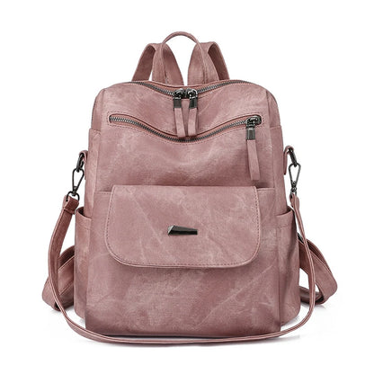 CFUN YA New 2023 Summer Boho Women Backpack Large Soft Leather Travel Knapsack Student Schoolbag Female Shoulder Bags Bookbag