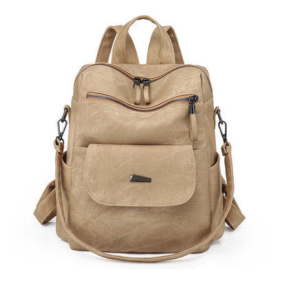 CFUN YA New 2023 Summer Boho Women Backpack Large Soft Leather Travel Knapsack Student Schoolbag Female Shoulder Bags Bookbag