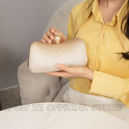 CFUN YA New 2024 Fashion Women Evening Party Bag Chain Female Shoulder Crossbody Bag Prom Formal Handle Bag Bride Wedding Bags
