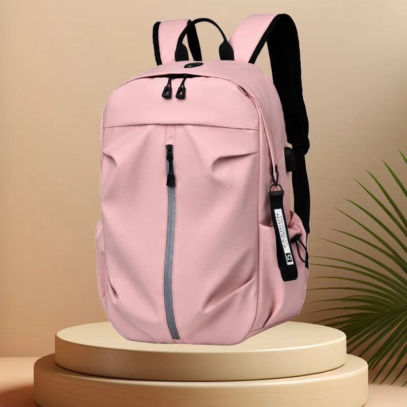 CFUN YA New College Students Schoolbag 15.6 Notebook Backpack USB Earphone Port Travel Bagpack Causal Women Men Bag Pack Mochila