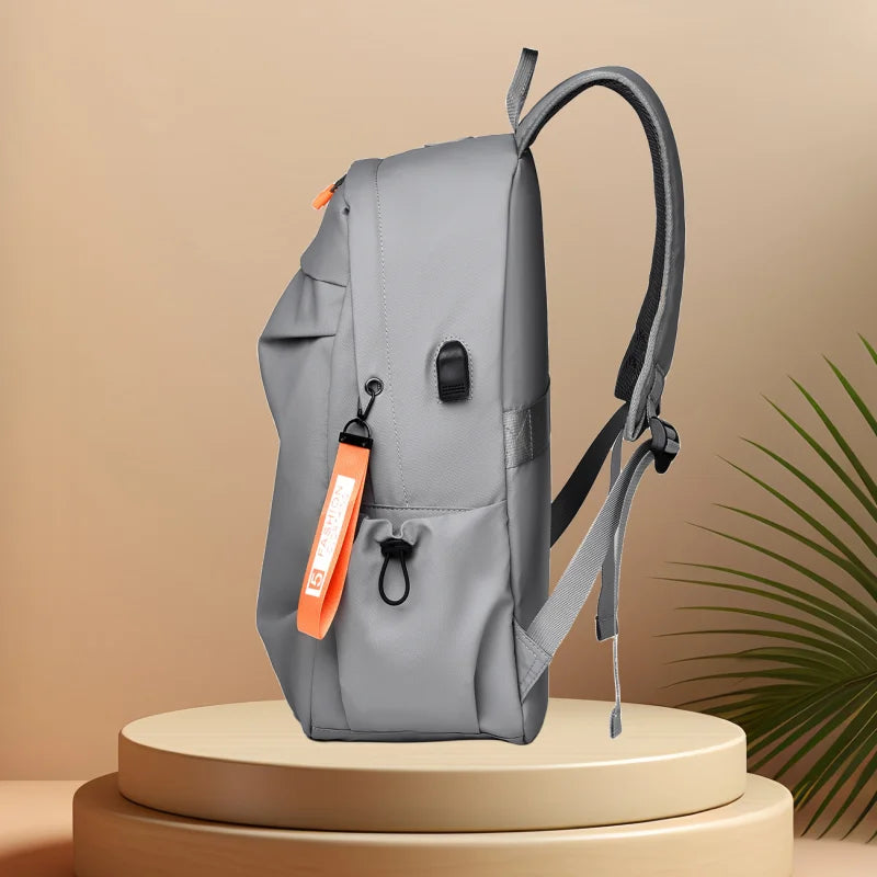 CFUN YA New College Students Schoolbag 15.6 Notebook Backpack USB Earphone Port Travel Bagpack Causal Women Men Bag Pack Mochila