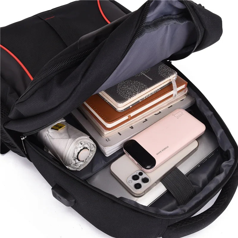 CFUN YA New Design Men's Backpack Large 15.6 Computer Bag Pack USB Charge Travel Rucksack Teenager Schoolbag Students Bookbag