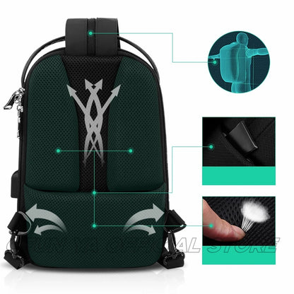 CFUN YA New Fashion Hard Shell Chest Bag For Men Women Outdoor Male Cross Bag Multifunction Sling Shoulder Bags сумка мужская