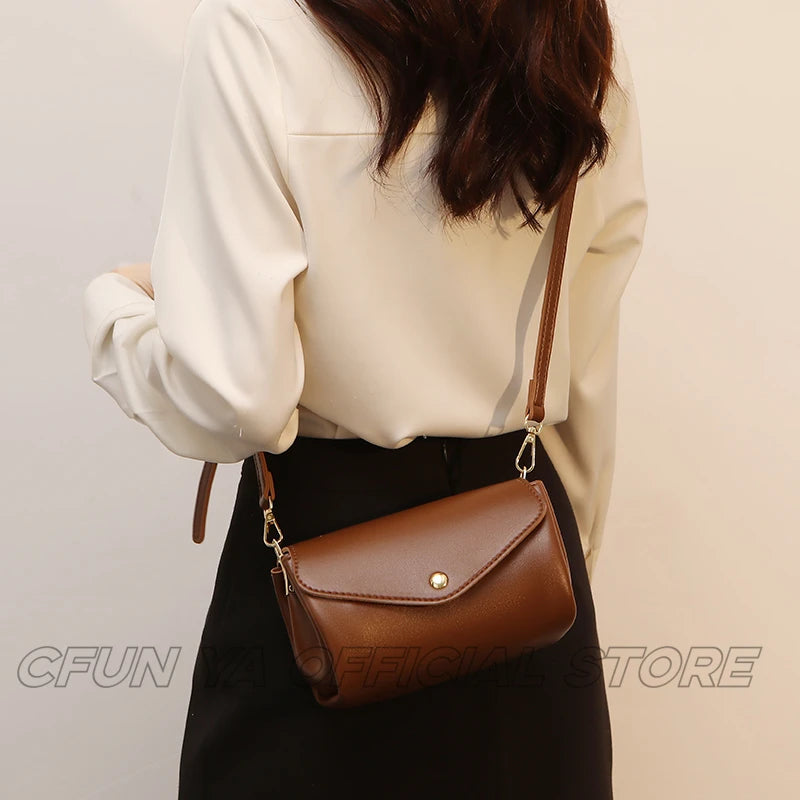 CFUN YA New Fashion One Shoulder Bag For Women Leather Small Square Cross Bag Teen College Handbag Clutch Pack Bolsas Femininas