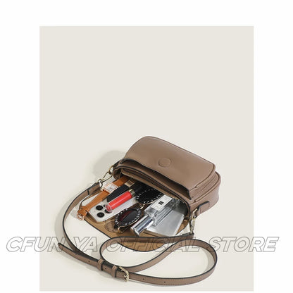 CFUN YA New Fashion Small Shoulder Crossbody Bag Scatch Pu Leather Teen Girls Handbag Phone Bag Wallet Causal Messenger Pack