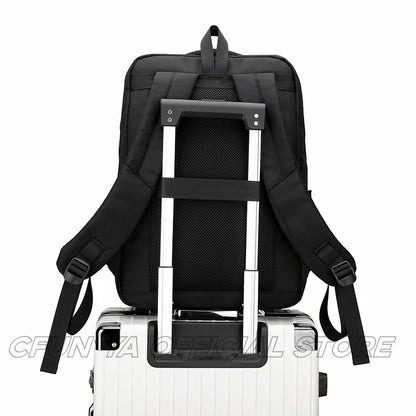 CFUN YA New Fashion Trend Backpack Men Black Business Bagpack 16 Inch Laptop Backpacking Travel Rucksack Male Students Schoolbag