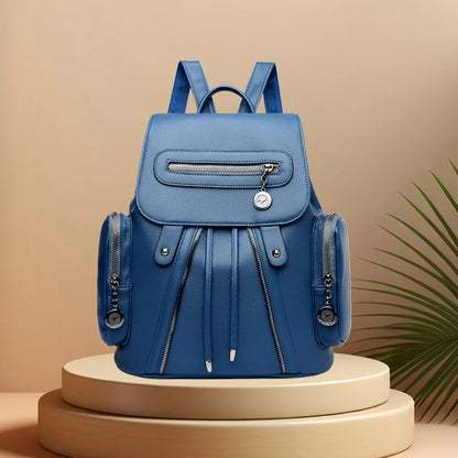 CFUN YA New Fashion Trend Women Backpack Luxury PU Leather Travel Back Bag College Students Schoolbag Mochila Female Bag Handbag