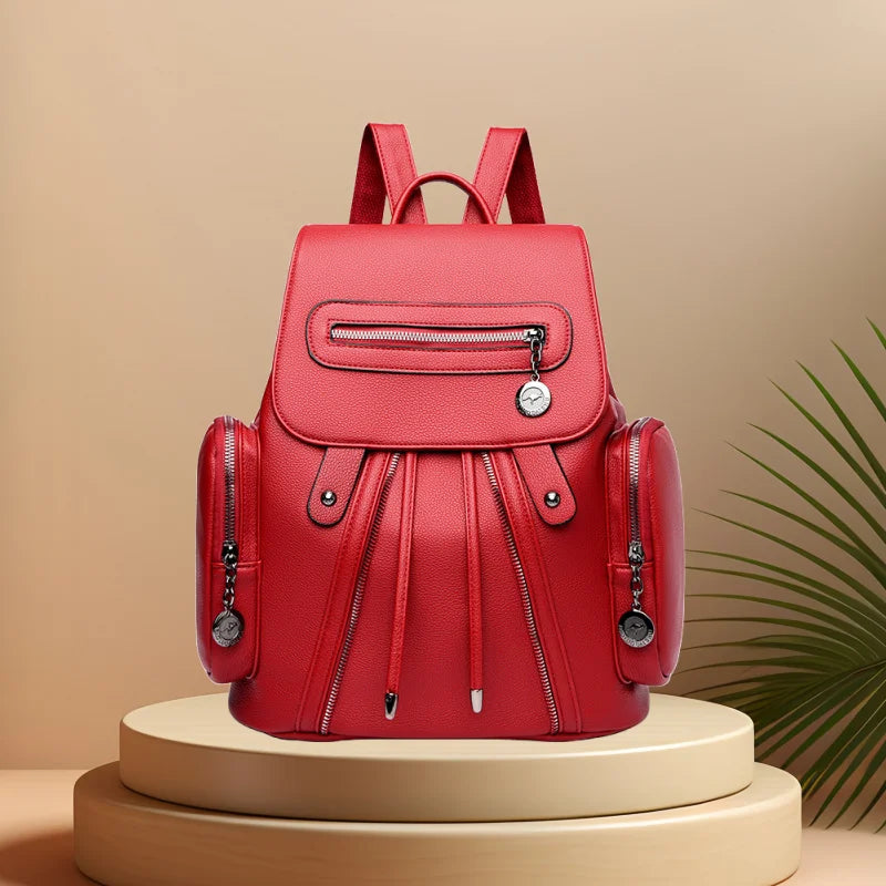 CFUN YA New Fashion Trend Women Backpack Luxury PU Leather Travel Back Bag College Students Schoolbag Mochila Female Bag Handbag