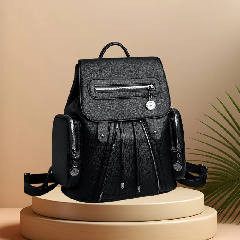 CFUN YA New Fashion Trend Women Backpack Luxury PU Leather Travel Back Bag College Students Schoolbag Mochila Female Bag Handbag