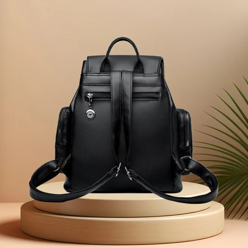 CFUN YA New Fashion Trend Women Backpack Luxury PU Leather Travel Back Bag College Students Schoolbag Mochila Female Bag Handbag