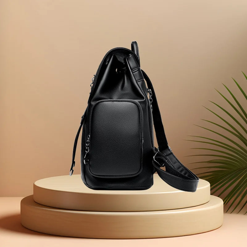 CFUN YA New Fashion Trend Women Backpack Luxury PU Leather Travel Back Bag College Students Schoolbag Mochila Female Bag Handbag