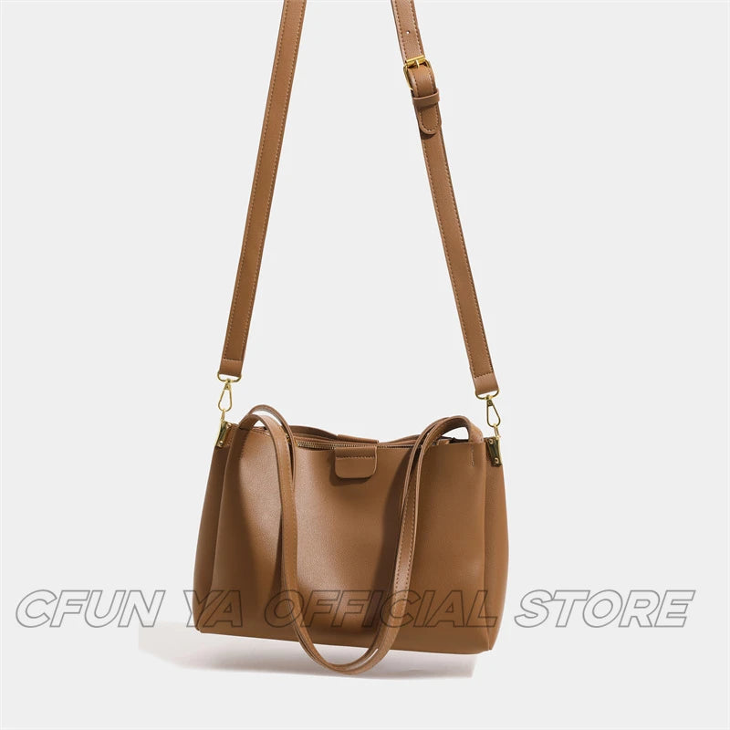 CFUN YA New Fashion Women's Bag Large Capacity Female Shoulder Handbag Pu Leather Cross Bag Lady Totes Bolsas Femininas сумка