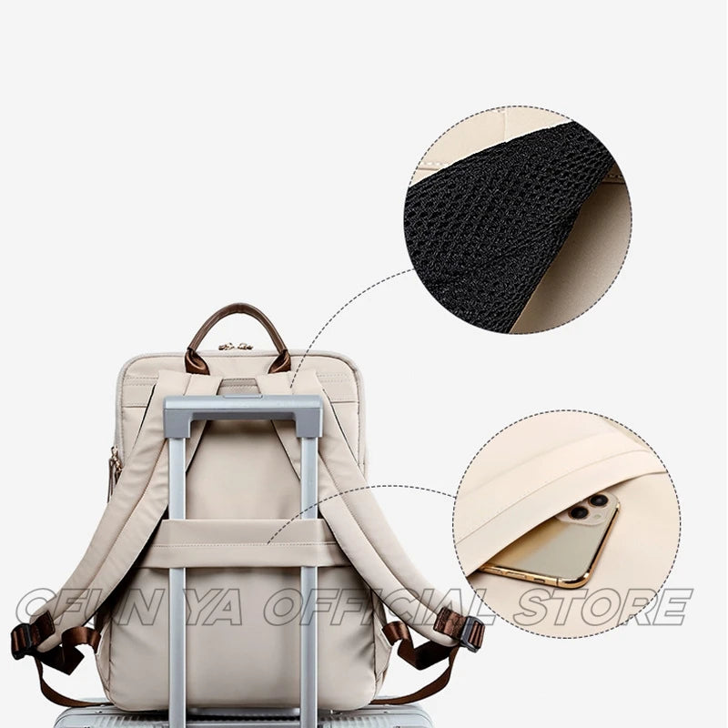 CFUN YA New High Quality Women Backpack 14 15.6 Inch Laptop Bag Pack Nylon Waterproof Female Travel Rucksack Students Schoolbag