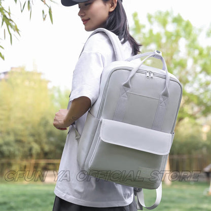 CFUN YA New High Quality Women Backpack 14 15 Laptop Bag Pack Nylon Waterproof Female Travel Rucksack Students Schoolbag Mochila