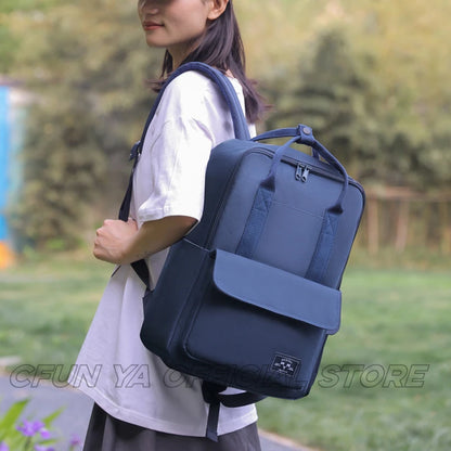 CFUN YA New High Quality Women Backpack 14 15 Laptop Bag Pack Nylon Waterproof Female Travel Rucksack Students Schoolbag Mochila