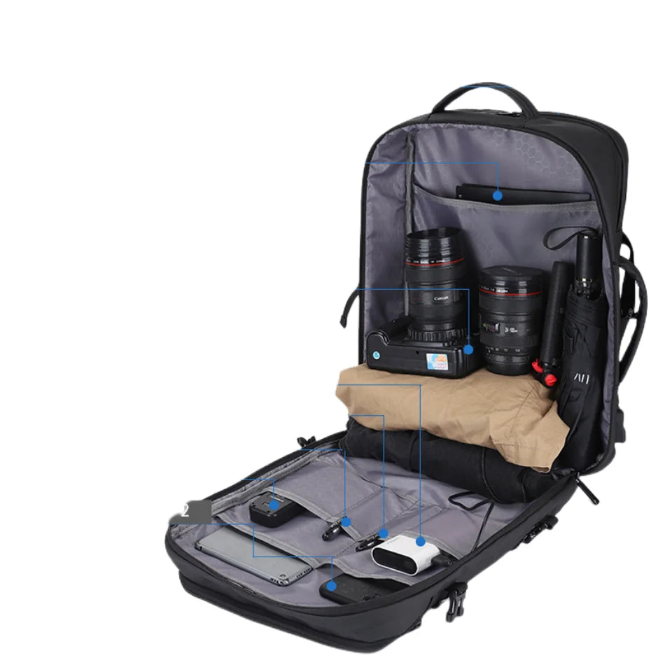 CFUN YA New Junior High School Backpack Students 15.6 Inch Computer Bag Pack Waterproof Travel Knapsack Men's Backpacks Business