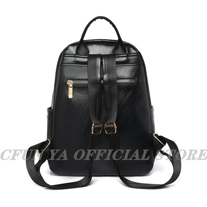 CFUN YA New Kawaii Soft Leather Backpack For Women PU Female Travel Bagpack Teen Student School Bags Bolsos Feminina sac a dos