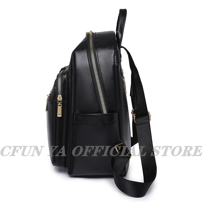 CFUN YA New Kawaii Soft Leather Backpack For Women PU Female Travel Bagpack Teen Student School Bags Bolsos Feminina sac a dos