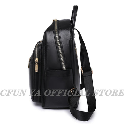 CFUN YA New Kawaii Soft Leather Backpack For Women PU Female Travel Bagpack Teen Student School Bags Bolsos Feminina sac a dos