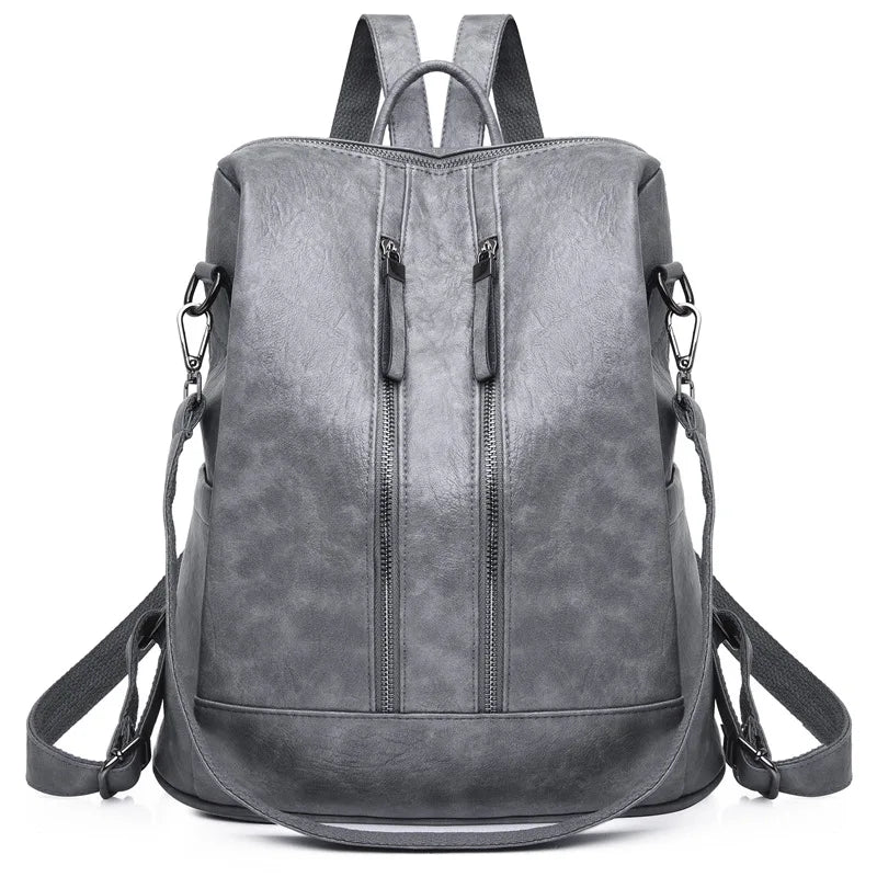 CFUN YA New Leather Women Backpack High Quality PU Female Bag Bucket Lady Shoulder Packs Big Capacity Backpacks Travel Rucksack