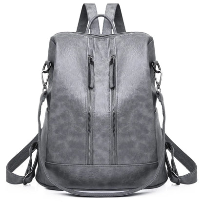CFUN YA New Leather Women Backpack High Quality PU Female Bag Bucket Lady Shoulder Packs Big Capacity Backpacks Travel Rucksack