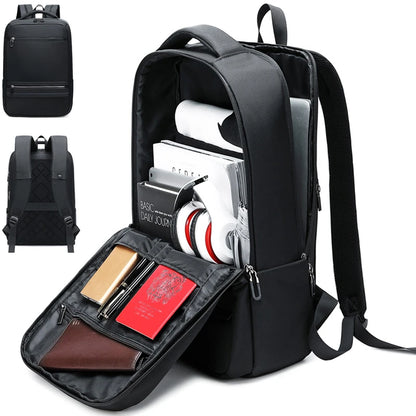 CFUN YA New Luxury Black 15.6 Inch Laptop Bag Backpack Large  Men Women Bagpack Business Anti-Theft Backpacks Rucksack Schoolbag