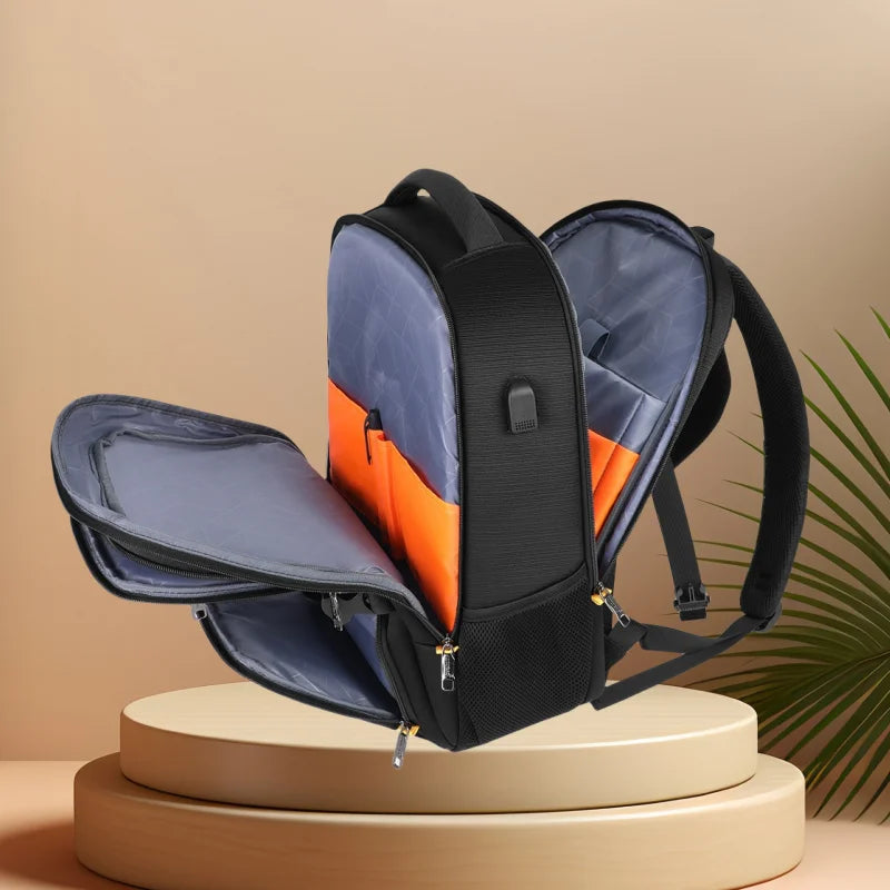 CFUN YA New Luxury Business Men's Backpack Large Capacity 15 17 Latop Bag Back Bag Male Travel Knapsack Sport Bookbag Students