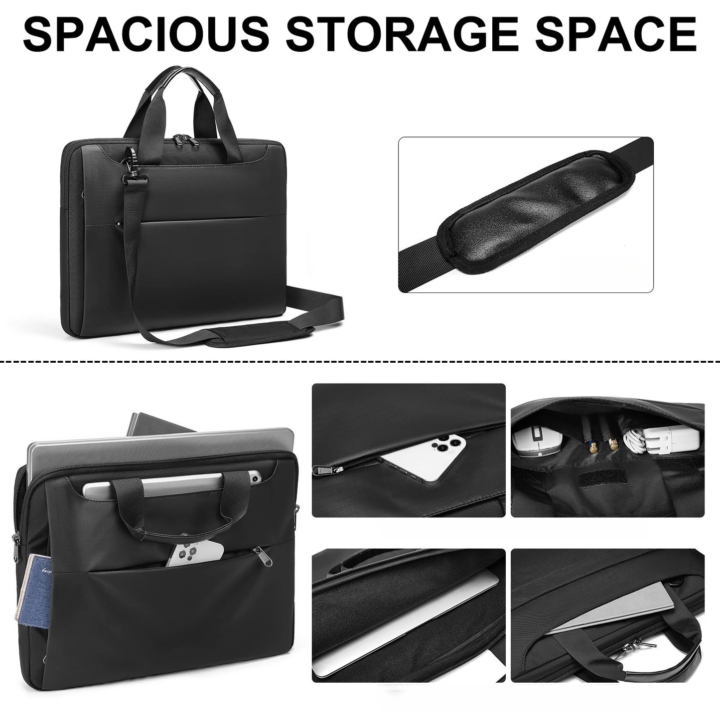 CFUN YA New Luxury Business Men's Bag Business 15.6 Laptop Bag Travel Male Shoulder Cross Bag Briefcase Handbag Messenger Pack