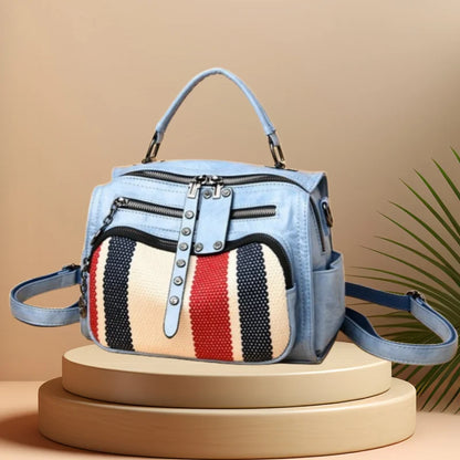CFUN YA New Luxury Fashion Backpack For Women Multi-Pockets Teen Girls Shoulder Crossbody Bag Female Handbag Travel Bagpack 2024