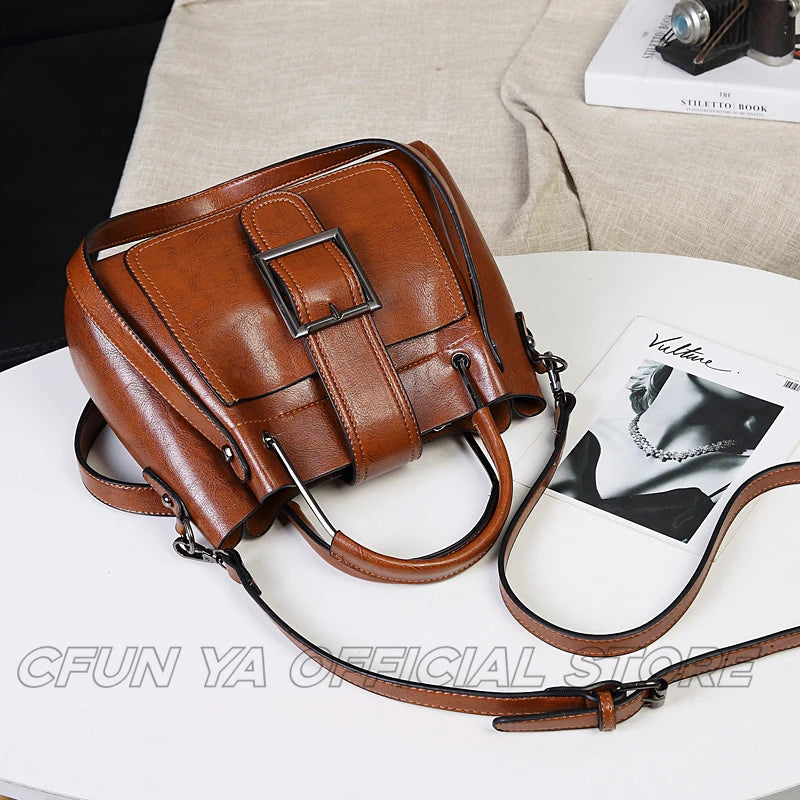 CFUN YA New Luxury Fashion Women Handbag PU Leather Causal Female Shoulder Crossbody Bag Messenger Tote Bags Sac a Mains Femme