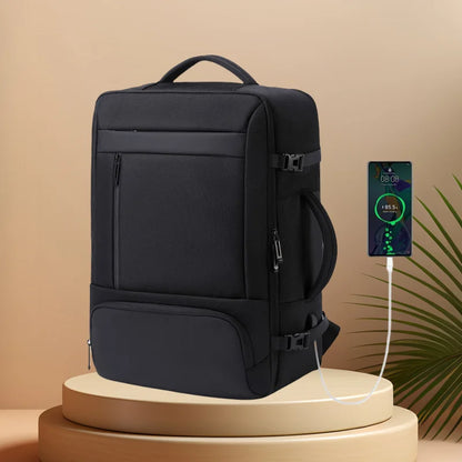 CFUN YA New Luxury Men's Backpack USB Large 17 Inch Laptop Bag Pack Travel Knapsack With Shoes Pocket Business Backbag Mochila