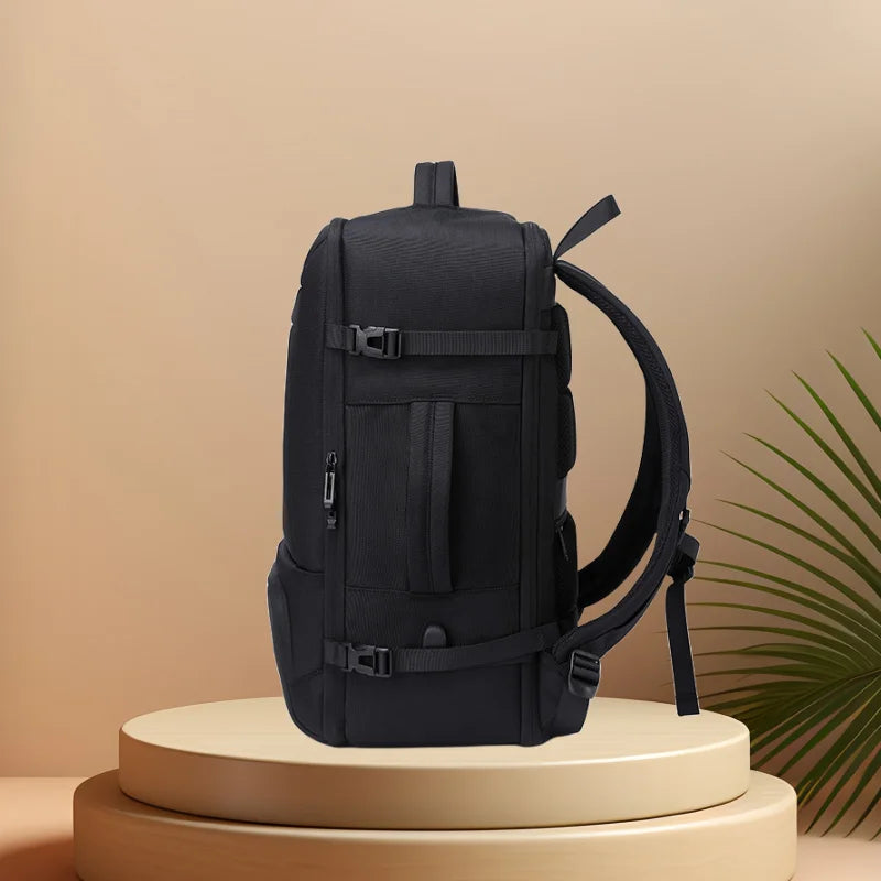 CFUN YA New Luxury Men's Backpack USB Large 17 Inch Laptop Bag Pack Travel Knapsack With Shoes Pocket Business Backbag Mochila