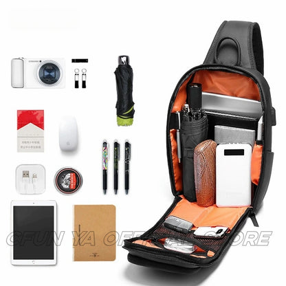 CFUN YA New Luxury Multifunction Chest Bag For Men Wide Open Outdoor Climbing Riding Sling Cross Bag Sport Backpack Fanny Pack