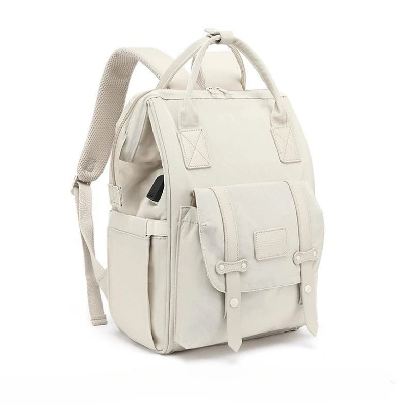 CFUN YA New Luxury Mummy Backpack Large Capacity Nappy Diaper Bagpack USB 14 Inch Laptop Bag For Women Travel Rucksack Mochilas