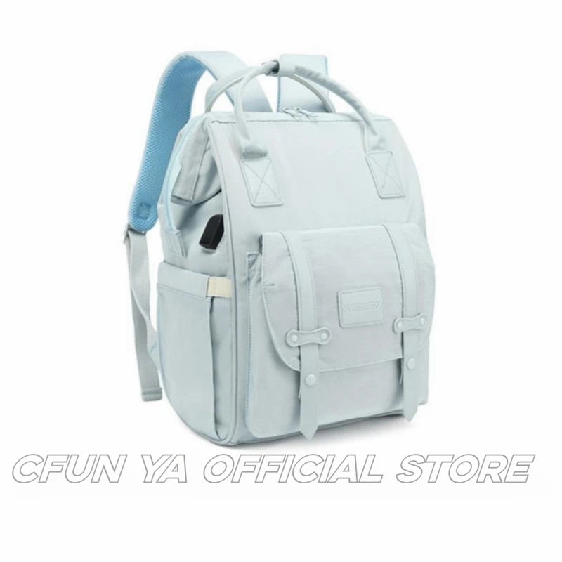CFUN YA New Luxury Mummy Backpack Large Capacity Nappy Diaper Bagpack USB 14 Inch Laptop Bag For Women Travel Rucksack Mochilas