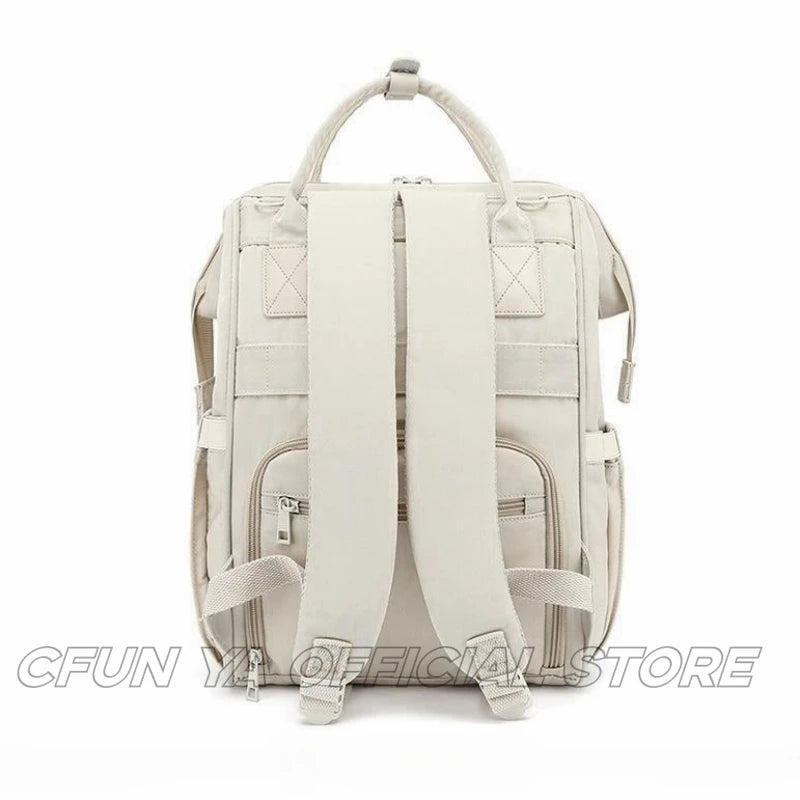 CFUN YA New Luxury Mummy Backpack Large Capacity Nappy Diaper Bagpack USB 14 Inch Laptop Bag For Women Travel Rucksack Mochilas