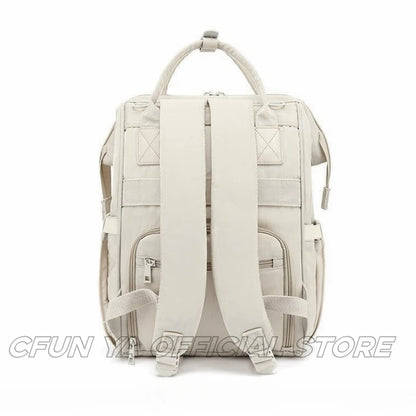 CFUN YA New Luxury Mummy Backpack Large Capacity Nappy Diaper Bagpack USB 14 Inch Laptop Bag For Women Travel Rucksack Mochilas