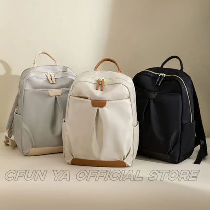 CFUN YA New Luxury Women Backpack 15.6 Laptop Bag Waterproof College School Bag Teen Girls Travel Rucksack Bookbag Mochila 2024