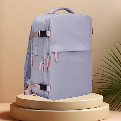 CFUN YA New Luxury Women's Backpack Large 15.6 Laptop Bagpack Waterproof Travel Rucksack Female Shoulder Bag Students Schoolbag