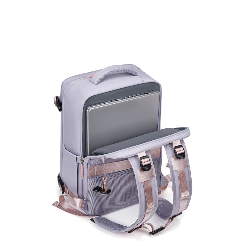 CFUN YA New Luxury Women's Backpack Large 15.6 Laptop Bagpack Waterproof Travel Rucksack Female Shoulder Bag Students Schoolbag