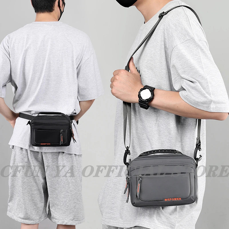CFUN YA New Men's Shoulder Bag Outdoor Waist Pack Nylon Waterproof Boys Crossbody Bag Man Messenger Bag Male Business Handbags