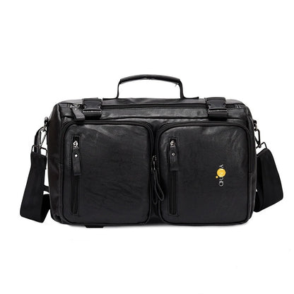 CFUN YA New Multi-Functional Men's Outdoor Backpack Soft Leather Business Computer Bagpack  Male Crossbody Handbag Travel Bag