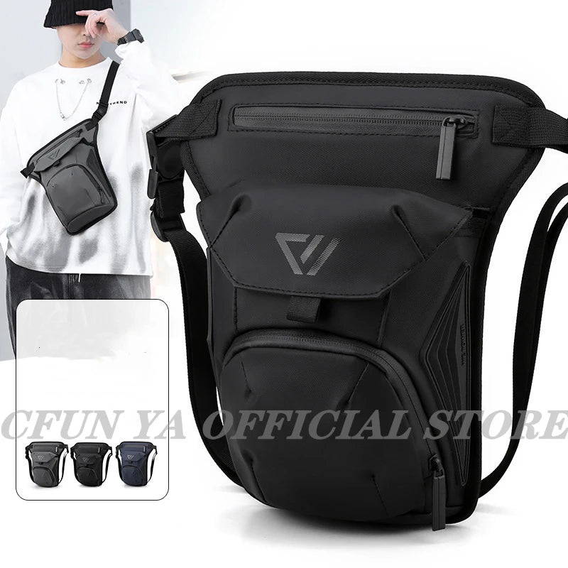 CFUN YA New Outdoor Leg Bag For Men Multifunction Waterproof Male Chest Bag Travel Riding Climbing Waist Packs Boy Shoulder Pack