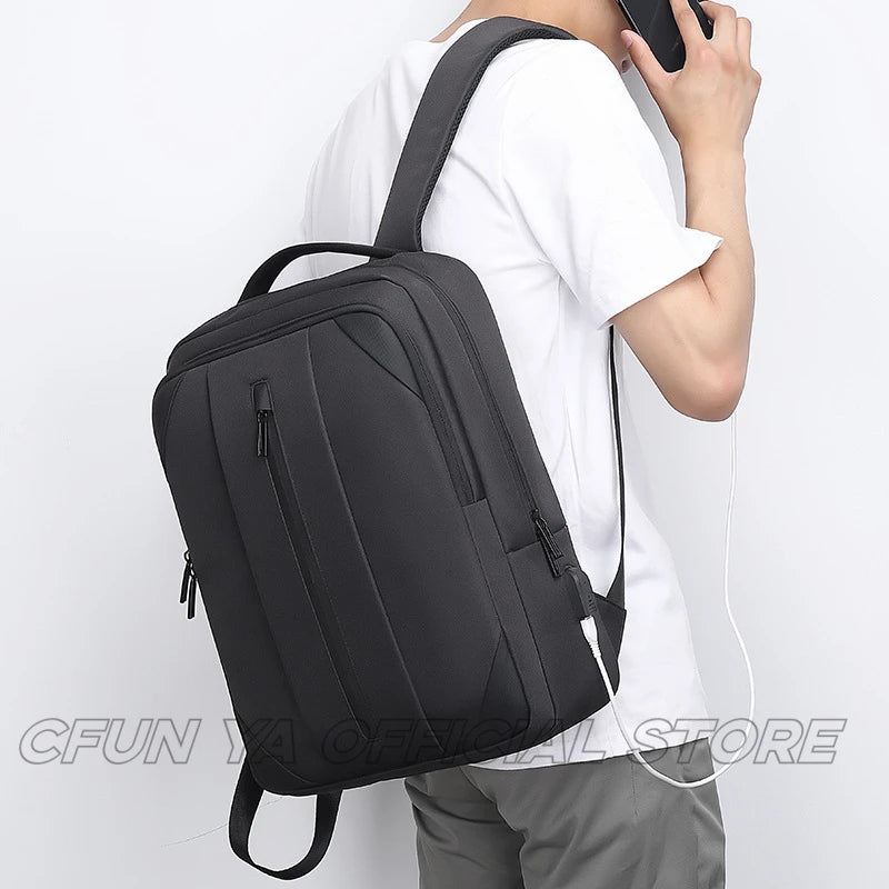 CFUN YA New Simple Men Backpack Oxford Waterproof Travel Bagpack Boys Computer Bag Students Schoolbag Women's Backpacking Trend