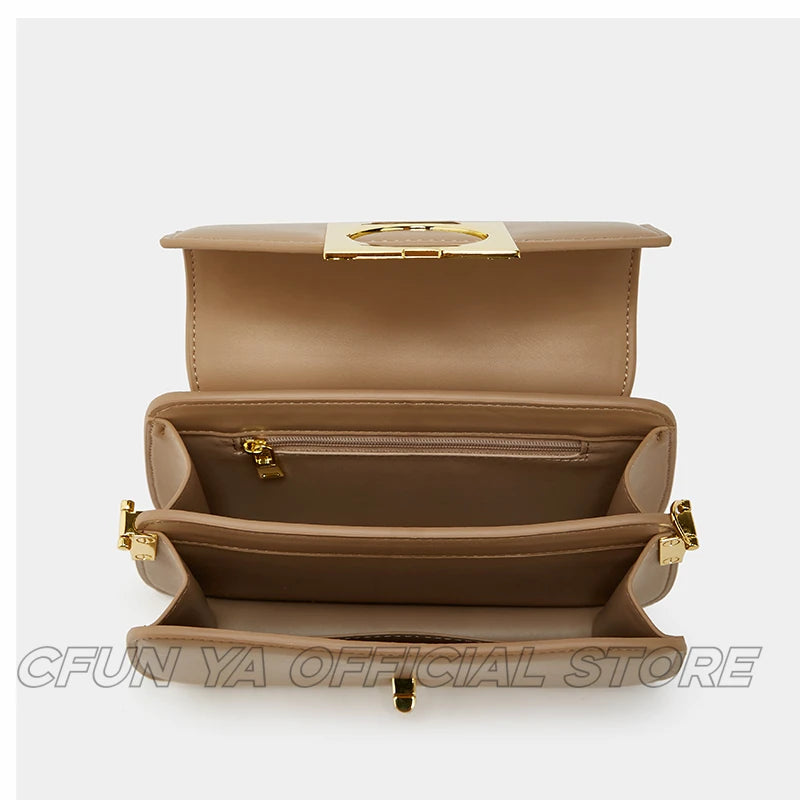 CFUN YA New Trend 2024 Fashion Square Bag Women Luxury PU Teen Girl Shoulder Crossbody Bags Female Handbag Purse сумка женская