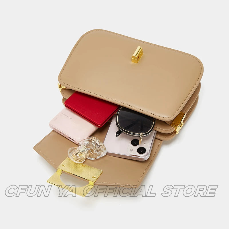 CFUN YA New Trend 2024 Fashion Square Bag Women Luxury PU Teen Girl Shoulder Crossbody Bags Female Handbag Purse сумка женская